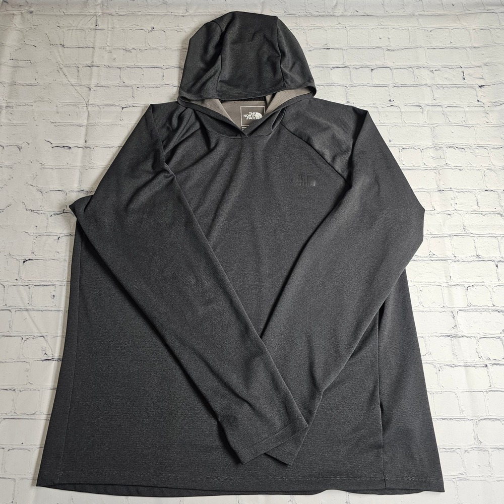The North Face Mens XXL Gray Heathered Raglan Pullover Hoodie‎ Lightweight